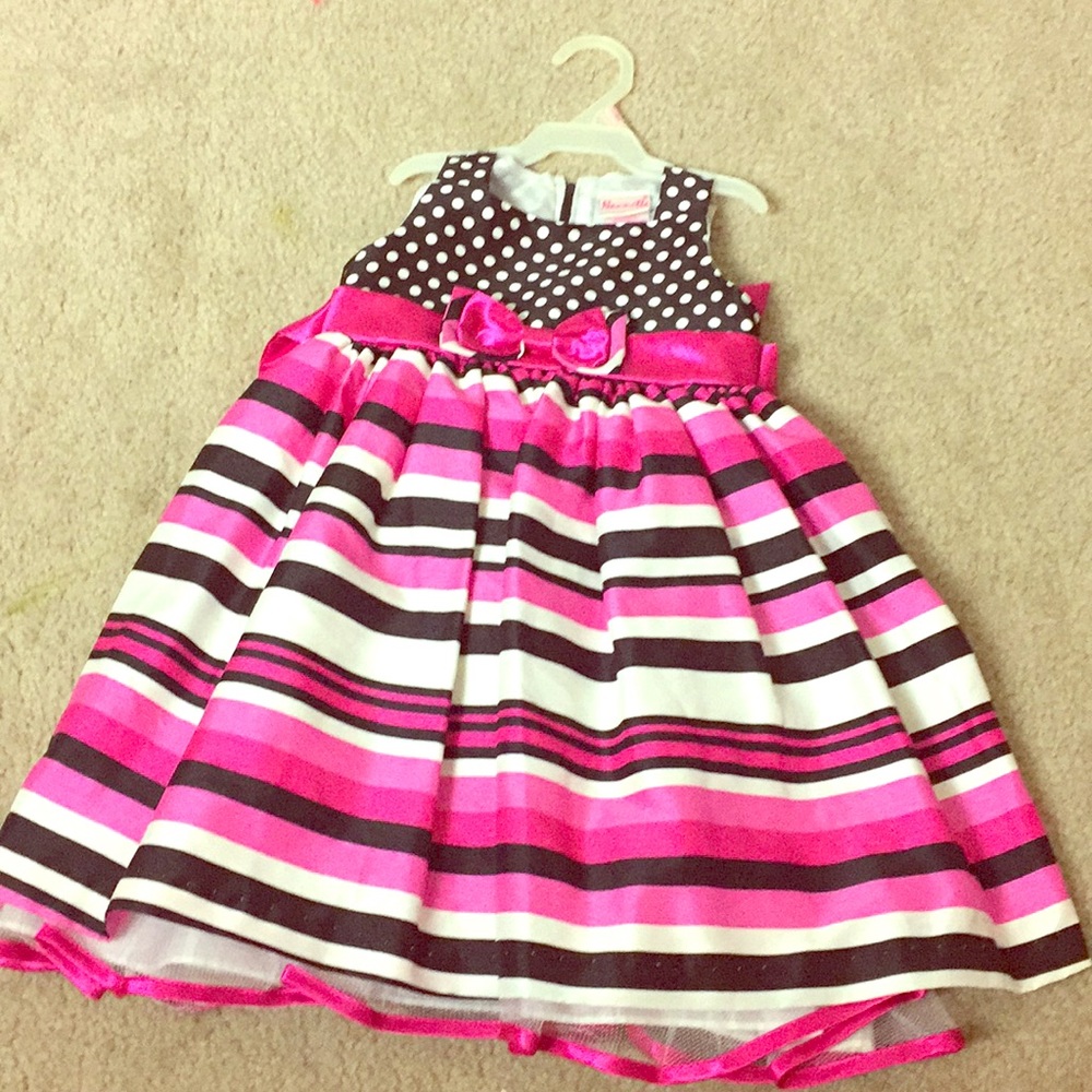 Polka dot and striped dress